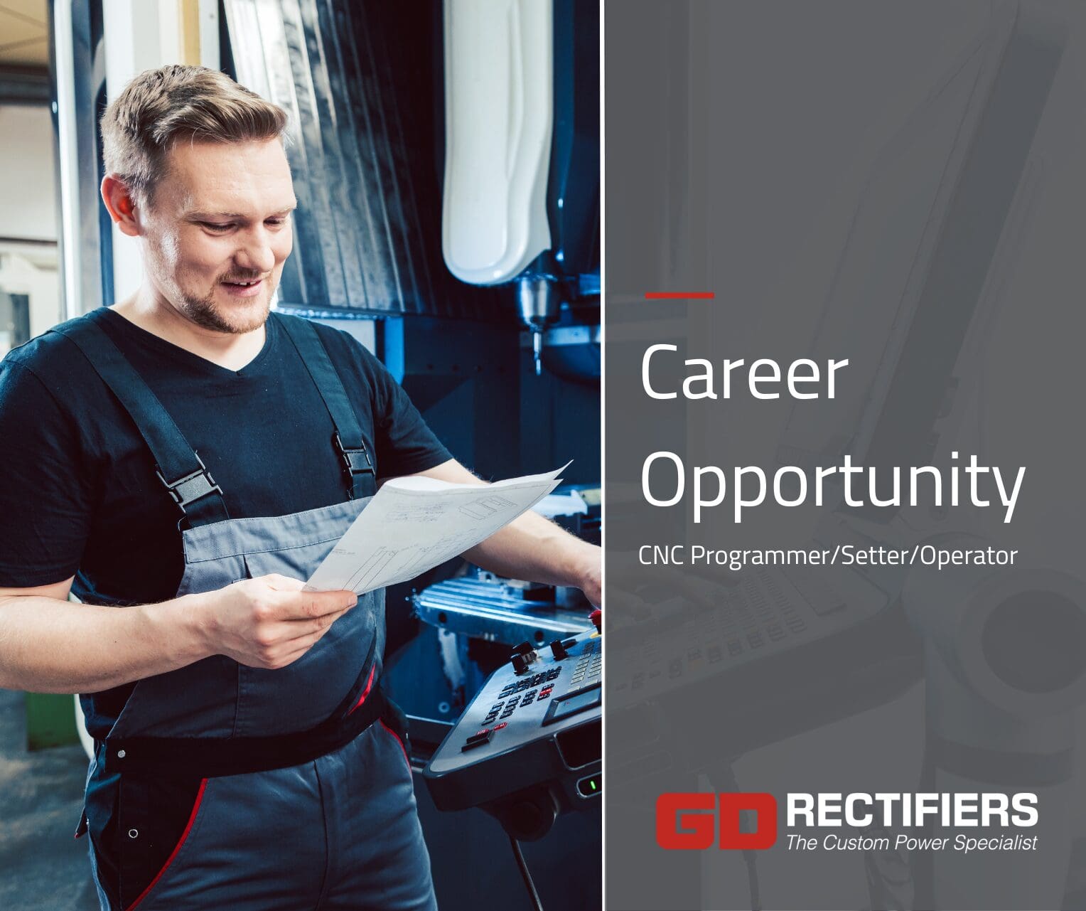 CNC Programmer career opportunity at GD Rectifiers